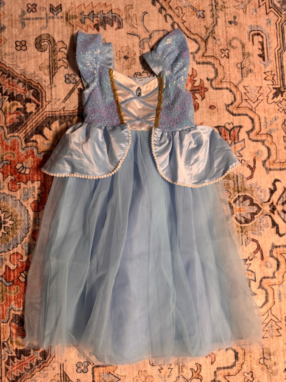 Girls' Light Blue Princess Tulle Costume Dress